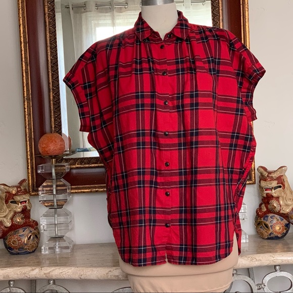 Madewell Tops - MADEWELL Mira Short Sleeve Button Down Top Plaid